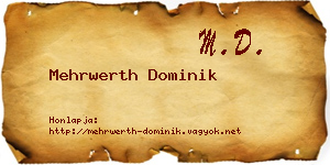 Mehrwerth Dominik névjegykártya
